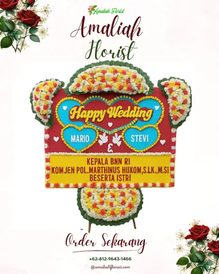 Papan Bunga Pernikahan Penadaran
